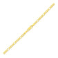 2.8mm 14k Yellow Gold Figaro Anklet