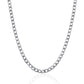 Rhodium Plated Sterling Silver Curb Style Chain (4.70 mm)