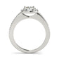 14k White Gold Pave Style Slim Shank Diamond Engagement Ring (1 1/8 cttw)