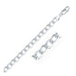 Rhodium Plated Sterling Silver Curb Style Chain (7.90 mm)