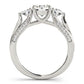 14k White Gold 3 Stone Style Round Diamond Engagement Ring (1 3/4 cttw)