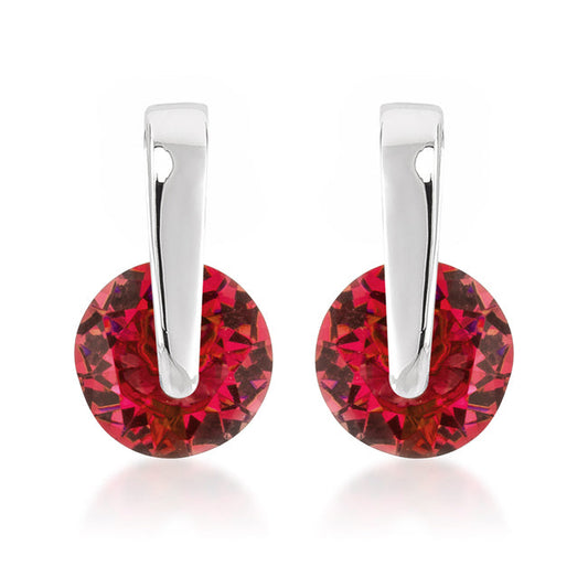 Red CZ Elegance Earrings