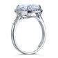 Solid 925 Sterling Silver Luxury Engagement Ring 6 Ct Cushion Created Diamond-1