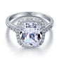 Solid 925 Sterling Silver Luxury Engagement Ring 6 Ct Cushion Created Diamond-2