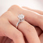 2 Carat Moissanite Diamond (8 mm) 6 Claws Engagement Ring 925 Sterling Silver MFR8349-1