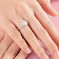 Cushion Cut 1 Carat Moissanite Diamond  Ring Set (1 pcs / 2 pcs) 925 Sterling Silver MFR8364-3