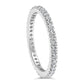 14K White Gold Shared Prong Set Round Diamond Eternity Band Ring (G-H Color, SI1-SI2 Clarity)