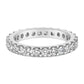 14K White Gold Shared Prong Set Round Diamond Eternity Band Ring (G-H Color, SI1-SI2 Clarity)