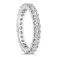 14K White Gold Shared Prong Set Round Diamond Eternity Band Ring (G-H Color, SI1-SI2 Clarity)