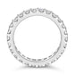 14K White Gold Shared Prong Set Round Diamond Eternity Band Ring (G-H Color, SI1-SI2 Clarity)