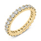 14K Yellow Gold Shared Prong Set Round Diamond Eternity Band Ring (G-H Color, SI1-SI2 Clarity)