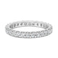 14K White Gold Shared Prong Set Round Diamond Eternity Band Ring (G-H Color, SI1-SI2 Clarity)