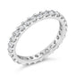 14K White Gold Shared Prong Set Round Diamond Eternity Band Ring (G-H Color, SI1-SI2 Clarity)