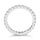 14K White Gold Shared Prong Set Round Diamond Eternity Band Ring (G-H Color, SI1-SI2 Clarity)