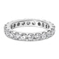 14K White Gold Shared Prong Set Round Diamond Eternity Band Ring (G-H Color, SI1-SI2 Clarity)