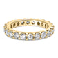 14K Yellow Gold Shared Prong Set Round Diamond Eternity Band Ring (G-H Color, SI1-SI2 Clarity)