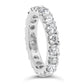 14K White Gold Shared Prong Set Round Diamond Eternity Band Ring (G-H Color, SI1-SI2 Clarity)