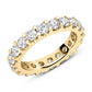 14K Yellow Gold Shared Prong Set Round Diamond Eternity Band Ring (G-H Color, SI1-SI2 Clarity)