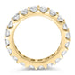 14K Yellow Gold Shared Prong Set Round Diamond Eternity Band Ring (G-H Color, SI1-SI2 Clarity)