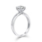 1 Carat Lab Grown Diamond Ring 14K White Gold LGR004-1