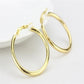 LO4682 - Gold Brass Earrings with No Stone-2