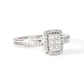 9ct White Gold 0.25ct Diamond Pave Engagement Ring-3