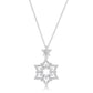 Stella 0.3ct CZ Rhodium Star Drop Necklace