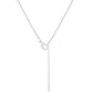 Stella 0.3ct CZ Rhodium Star Drop Necklace