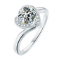 1 Carat Moissanite Diamond with Zicorn Accents 925 Sterling Silver Heart Ring or Promise Ring or Anniversary Ring