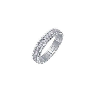 Moissanite Diamond 925 Sterling Silver Anniversary Ring