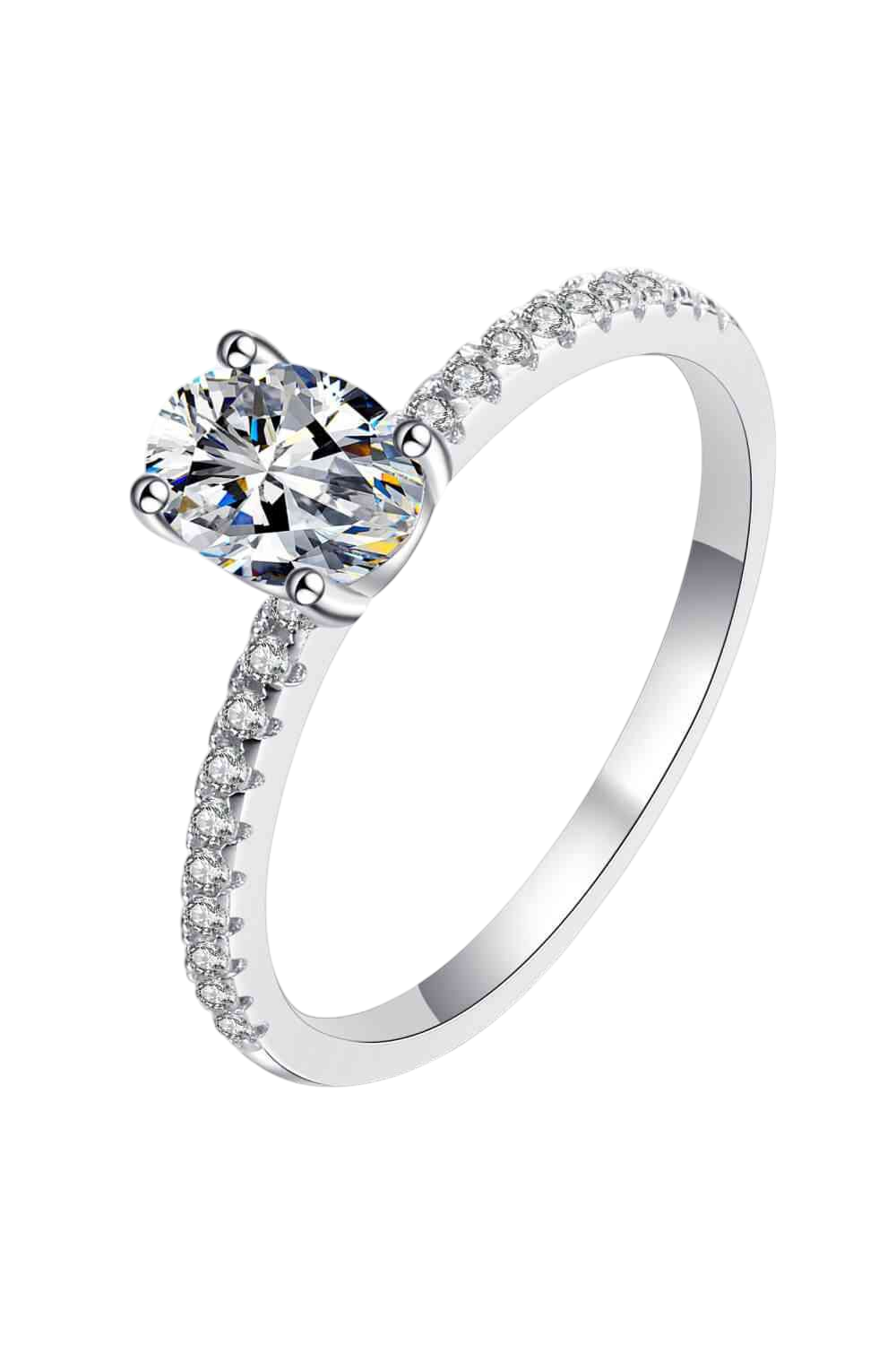 925 Sterling Silver Inlaid 1 Carat Moissanite Diamond Ring or Promise Ring or Engagement Ring