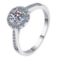 Moissanite Diamond 925 Sterling Silver Adjustable Ring