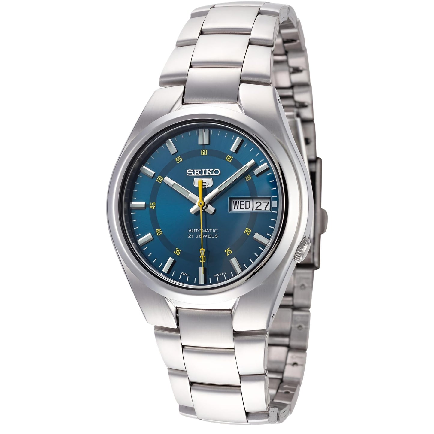 Men'S 5 Automatic SNK615K Blue Stainless-Steel Automatic Dress Watch