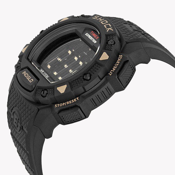 TIMEX EXPEDITION T49896 RUGGED DIGITAL MEN'S WATCH - BLACK RESIN, 100M WATER RESISTANT-1