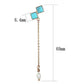 TK2814 - IP Rose Gold(Ion Plating) Stainless Steel Earrings with Synthetic Turquoise in Sea Blue-1