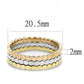 TK3180 - IP Gold & IP Rose Gold (Ion Plating) Stainless Steel Ring with No Stone-1