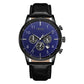 TRNDA BLACK STAINLESS STEEL 43MM - TIMELESS MEN'S WATCH WITH DARK BLUE DIAL-0