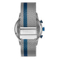 TRNDA STYLISH STAINLESS STEEL MEN'S WATCH - ELEGANT BLUE DIAL & SILVER MESH BAND-4