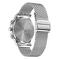 TRNDA MEN'S TIMEPIECE - STAINLESS STEEL SILVER MESH WITH DARK BLUE DIAL - TRENDY STYLE STATEMENT-3