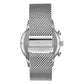 TRNDA STYLISH MEN'S WATCH - TIMELESS SILVER 43MM STAINLESS STEEL WITH CHARCOAL DIAL & MESH BAND-4