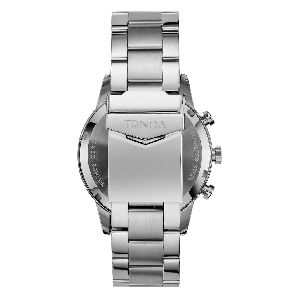 TRNDA STAINLESS STEEL MEN'S WATCH - ELEGANT GRADIENT DIAL & DURABLE DESIGN-4