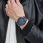 TRNDA STAINLESS STEEL MEN'S WATCH - TIMELESS ELEGANCE WITH DARK BLUE DIAL & BLACK BAND-1