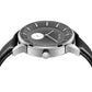 TRNDA STAINLESS STEEL 43MM MEN'S WATCH - TIMELESS STYLE WITH GRADIENT GRAY DIAL & BLACK LEATHER BAND-2