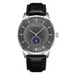 TRNDA TRENDY STAINLESS STEEL 43MM - ELEGANT GRADIENT DIAL MEN'S WATCH WITH BLACK LEATHER BAND-0