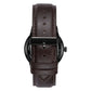 TRNDA STAINLESS STEEL MEN'S WATCH - ELEGANT GRADIENT DIAL & LEATHER BAND FASHION STATEMENT-4