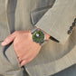 TRNDA MEN'S TIMEPIECE - STAINLESS STEEL MESH WITH UNIQUE SEAWEED GREEN DIAL-1