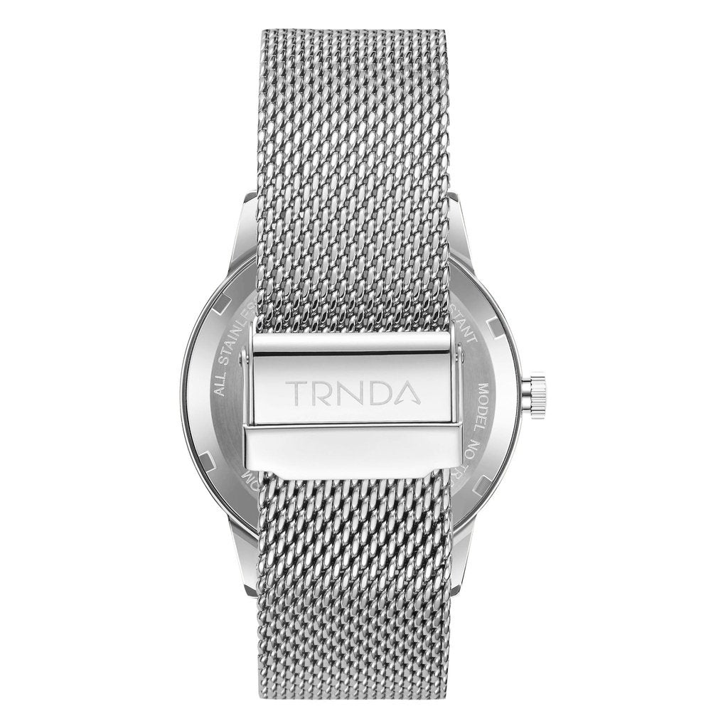 TRNDA MEN'S TIMEPIECE - STAINLESS STEEL MESH WITH UNIQUE SEAWEED GREEN DIAL-4