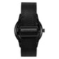 TRNDA STUNNING TIMEPIECE - TRENDY BLACK STAINLESS STEEL MEN'S WATCH with MESH BAND & UNIQUE DIAL-4