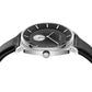 TRNDA STAINLESS STEEL SQUARE MEN'S WATCH - ELEGANT GRADIENT DIAL & BLACK LEATHER BAND-2