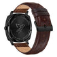 TRNDA SQUARE BLACK STAINLESS STEEL MEN'S WATCH - TIMELESS STYLE WITH BROWN LEATHER BAND-3